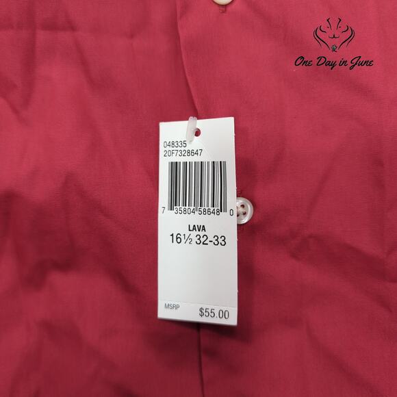 Van Heusen Long Sleeve Button Down Shirt Size 16.5 (32/33) - Picture 2 of 5